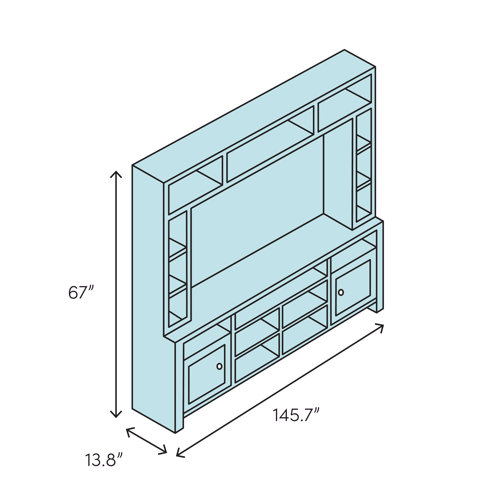 Orren Ellis Earle Entertainment Center for TVs up to 88" & Reviews
